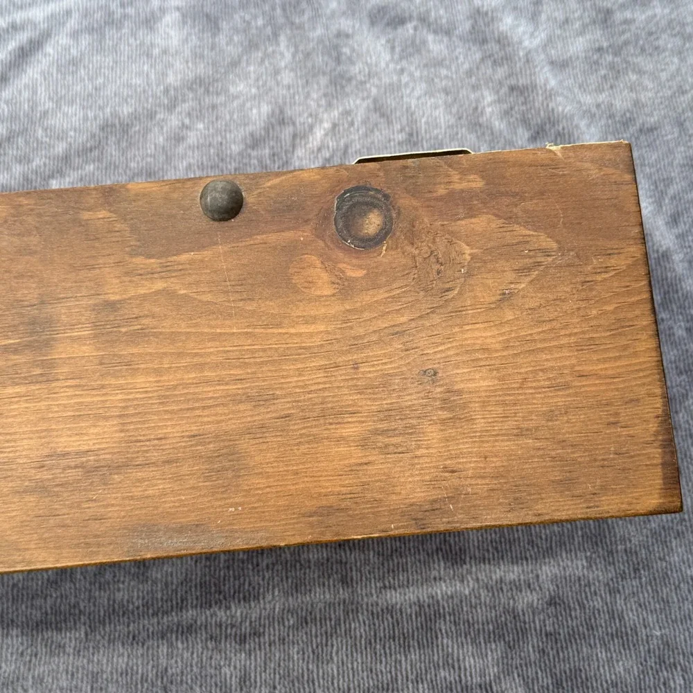 CottageCore Wooden Wall Shelf with Heart Cutouts and Hanging Pegs Vintage